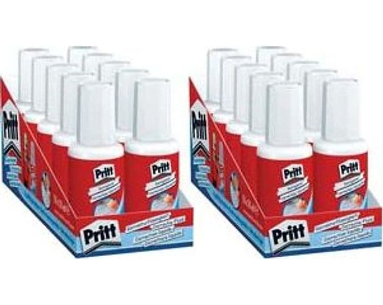Correttore Pritt Fluid con Pennello Flacone da 20 ml Henkel 10 Pezzi - 2