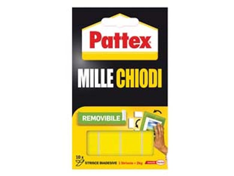 Pattex Millechiodi Biadesivo Removibile 10 Strisce 40 MMX20 Henkel 3 Pezzi - 2