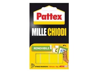 Pattex Millechiodi Biadesivo Removibile 10 Strisce 40 MMX20 Henkel 3 Pezzi - 2