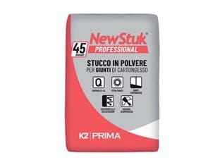 K2 Newstuk Professional Stucco per Cartongesso in Polvere in Sacco 4 Pezzi - 2