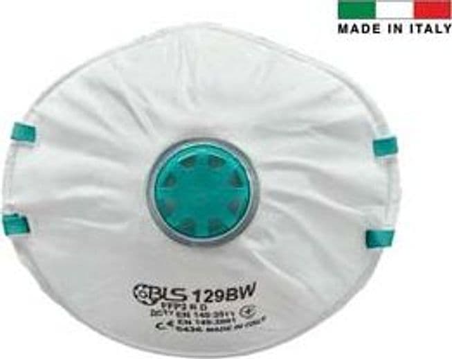Mascherine con Valvola FFP2 Bls Classic 129BW Imbustata 10 Pezzi