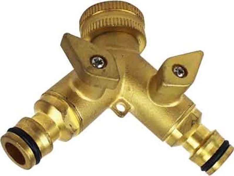 Presa Rubinetto Doppia Uscita in Ottone con Innesti Rapidi Ideal Star - 2