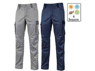 Pantalone Cargo Crazy in Tc Stretch Slim Fit TG.2XL Westlake Blue Upower - 2