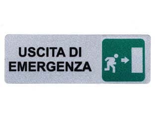Targhetta Adesiva Uscita di Emergenza (freccia a Destra) 15 CMX5H 10 Pezzi - 2