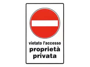 Cartello Vietato L'Accesso Proprieta' Privata 20 MMX30H 10 Pezzi - 2