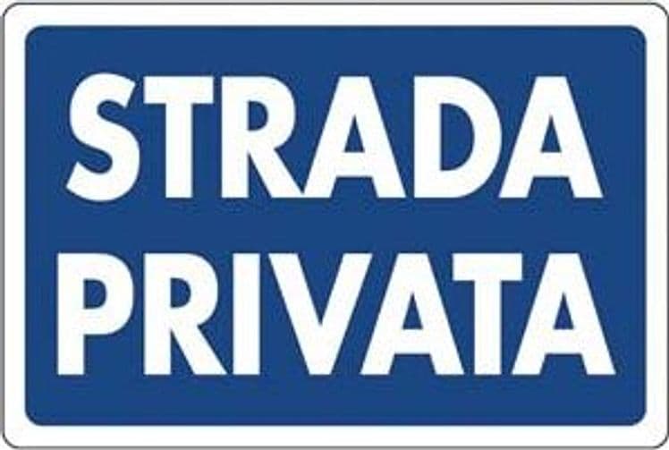 Cartello Strada Privata 30 CMX20H 10 Pezzi