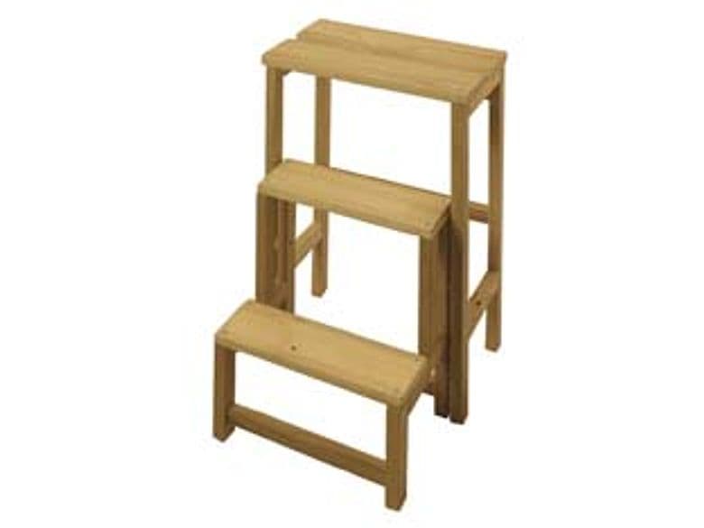 Scala Sgabello Ribaltina in Legno Naturale 37 CMX23X57H - 2