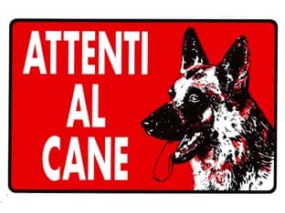 Cartello Attenti al Cane 30 CMX20H 10 Pezzi - 2