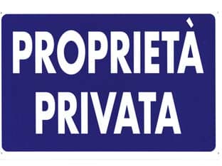 Cartello Proprieta? Privata 30 CMX20H 10 Pezzi - 2