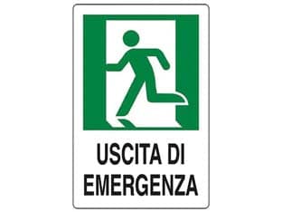 Cartello Uscita di Emergenza a Sinistra 20 CMX30H 10 Pezzi - 2