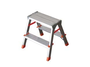Scala Doppia Salita in Alluminio Filo 3 Gradini 46 CMX16,5X62H 3 kg (FI3) - 2