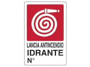 Cartello Lancia Antincendio Idrante N° 20 CMX30H 10 Pezzi - 2