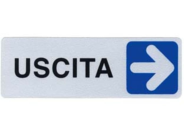 Targhetta Adesiva Uscita (freccia a Destra) 15 CMX5H 10 Pezzi - 2