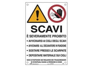 Cartello Scavi Pericoloso Avvicinarsi 50 CMX70H 10 Pezzi - 2
