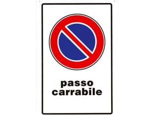 Cartello Passo Carrabile 20 CMX30H 10 Pezzi - 2