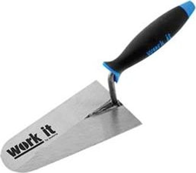 Cazzuola Work It Punta Tonda Manico in Gomma 160 mm 40751 Ausonia 6 Pezzi - 2