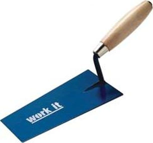 Cazzuola Work It Punta Quadra Manico in Legno 160 mm 41146 Ausonia 6 Pezzi - 2