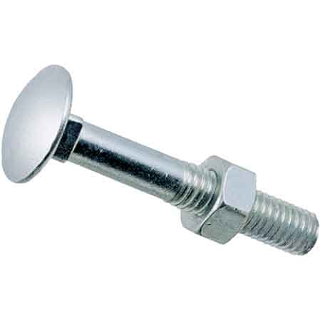 Vite Testa Tonda Quadro Sottotesta e Dado M8X80 200 Pezzi - 2