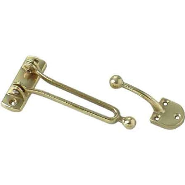 Gancio di Sicurezza per Porte 130 x 65 mm Ottone Lucido 2 Pezzi – Autres