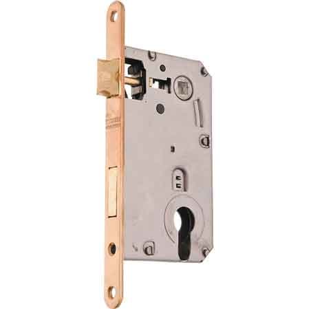 Serratura per Porte in Legno Patent Yale Bonaiti E50 Ottonato Lucido - 2