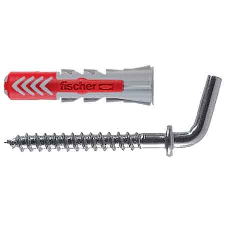 Tassello Duopower con Gancio Corto 6 x 8 Fischer Ø 6 x 30 mm 25 Pezzi - 2