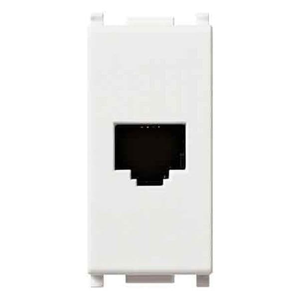 Presa Telefonica RJ11 Plana Vimar Plug 6 x 4 Colore Bianco