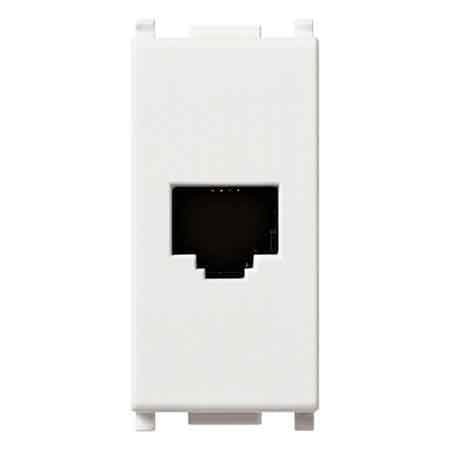 Presa Telefonica RJ11 Plana Vimar Plug 6 x 4 Colore Bianco - 2