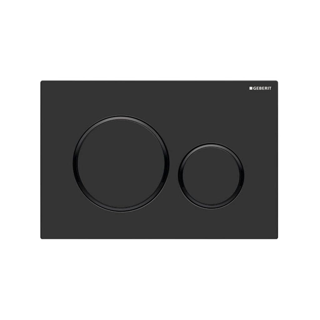 Placca di Comando SIGMA20 Doppio Tasto Neronero Opaco Geberit