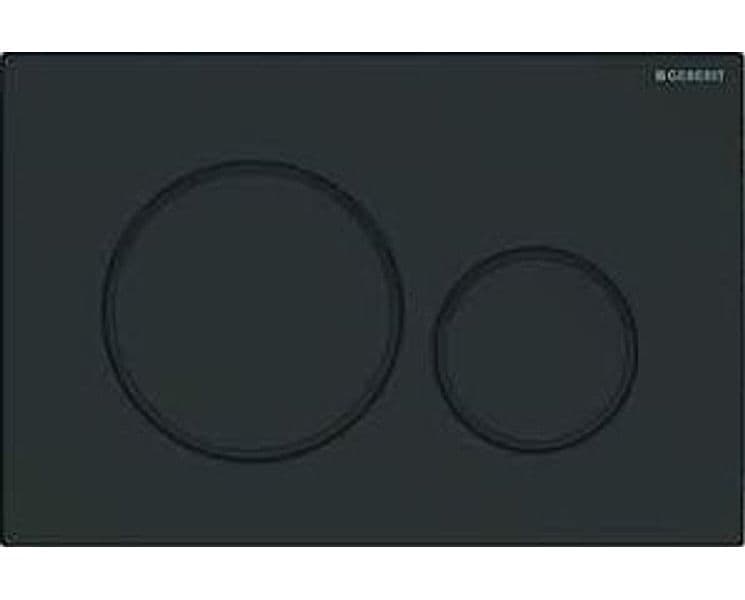 Placca di Comando SIGMA20 Doppio Tasto Neronero Opaco Geberit - 2