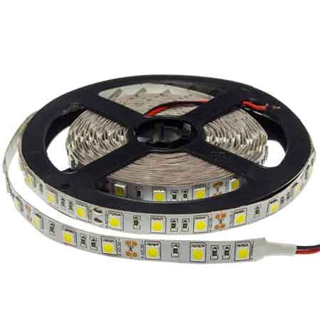 Strisce LED 5050 12V Rotolo 5 Metri IP20 Colore Blu - 2