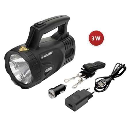 Torcia a LED Ricaricabile Icaro 3 W Velamp 170LM 6500K - 2