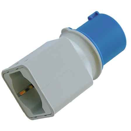 Adattatore Industriale F. Spina 2P con T16A 220V Cee P.schuko 10 e 16 A - 2