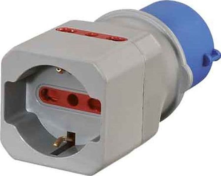 Adattatore Industriale 220V Spina 2P con T16A P.schuko con 2 10 e 16 A – Autres