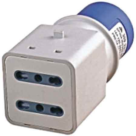 Adattatore Industriale Or Spina 2P con T 16A P. 2P con T 10 e 16 A 250V - 2