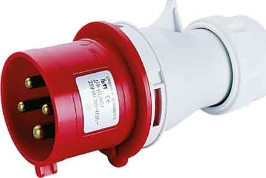 Spina Mobile Industriale IP44 380 V 16A 3P con T 380 Made in Italy 415V