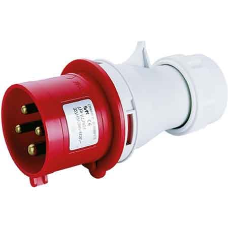 Spina Mobile Industriale IP44 380 V 16A 3P con T 380 Made in Italy 415V - 2