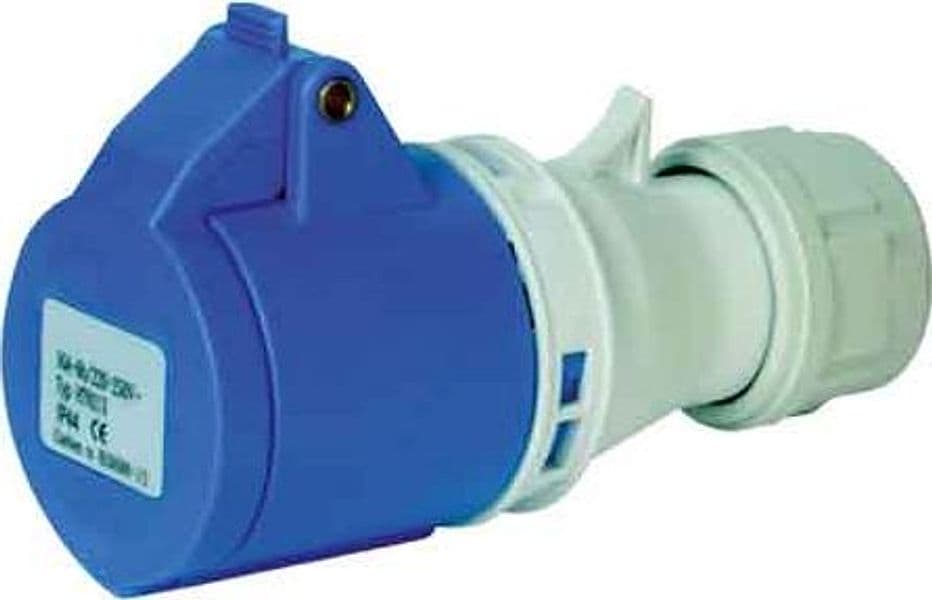 Presa Mobile Industriale IP44 220 V 16A 2P con T 200 Made in Italy 250V