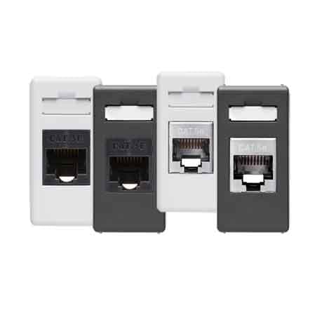 Presa Telefonica RJ45 Cat 5E Sistem Utp Gewiss Nero - 2