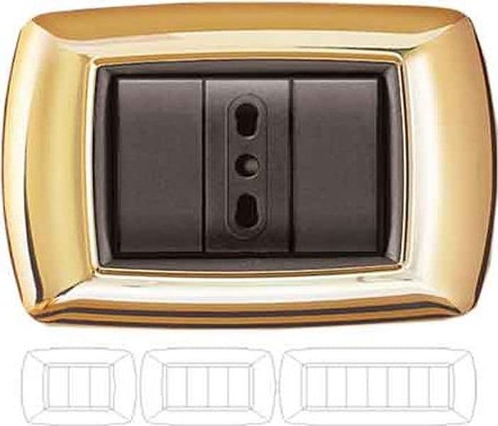 Placca Coprinterruttore Oro Mylife 7 Moduli Ec Elettrocanali - 2