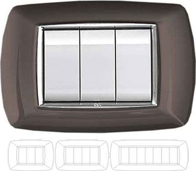 Placca Coprinterruttore in Alluminio Notte Mylife 7 Moduli Ec Elettrocanali