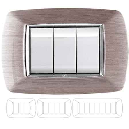 Placca Coprinterruttore in Acciaio Satinato Mylife 4 Ec Elettrocanali - 2