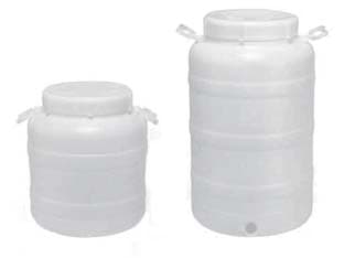 Fusto a Bocca Larghissima in Polietilene per Alimenti 25 l Bocca Ø 14 mm cm - 2