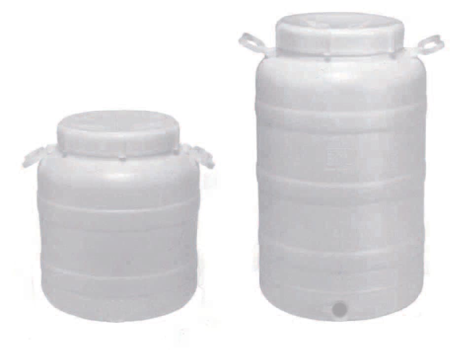 Fusto a Bocca Larghissima in Polietilene per Alimenti 30 l Bocca Ø 25 mm cm - 2