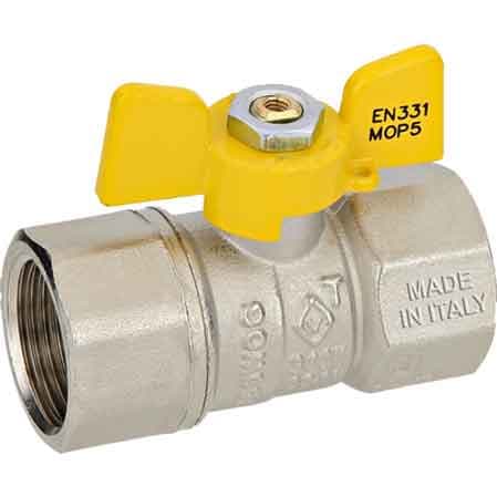 Valvola a Sfera per Gas F.f. a Farfalla ¾ Tiemme - 2