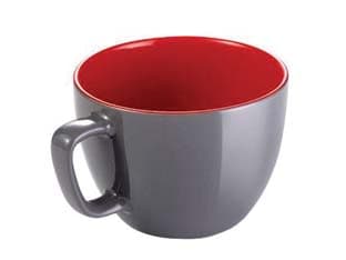 Tazza Jumbo Crema Shine Grigia 600 ml Ø 11 mm CMX8,5H. Tescoma 6 Pezzi - 2