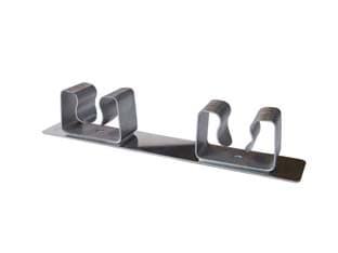 Gancio Appendiscopa 2 Posti Acciaio Inox - 2