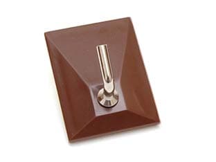 Ganci Adesivi in Plastica Marroni 1 Posto 30 MMX40 100 Pezzi - 2