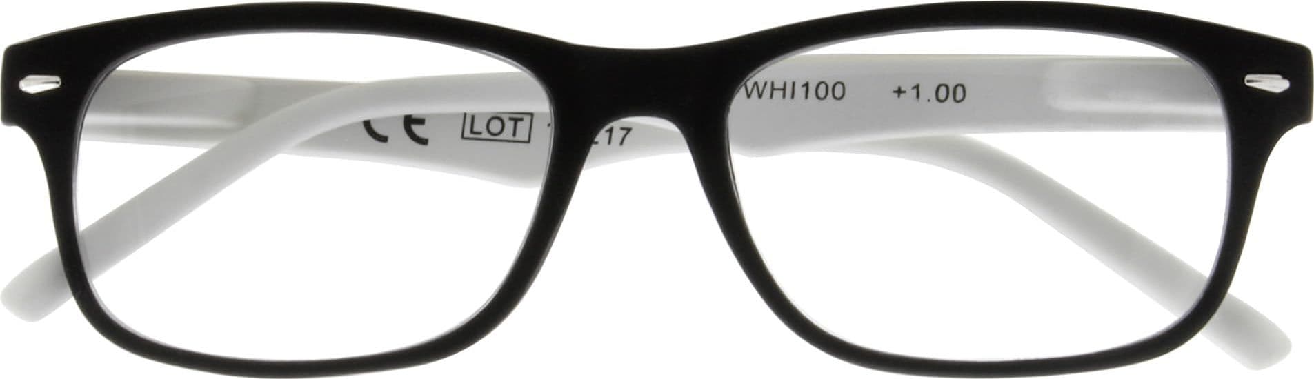 Occhiale Lettura Montatura Policarbonato Nero Bianco B3 Diottrie +2,5 – Zippo