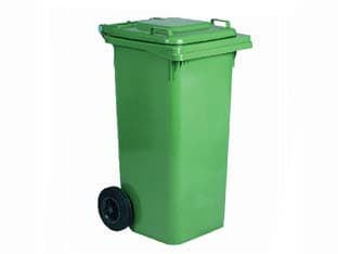 Bidone Quadro Nettezza Urbana con Ruote 240 l 73 CMX58,5X109,2H. Verde Xtra - 2