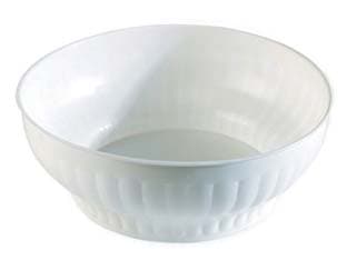 Insalatiera Costolata in Plastica Bianca Ø 30 mm cm Stefanplast 5 Pezzi - 2